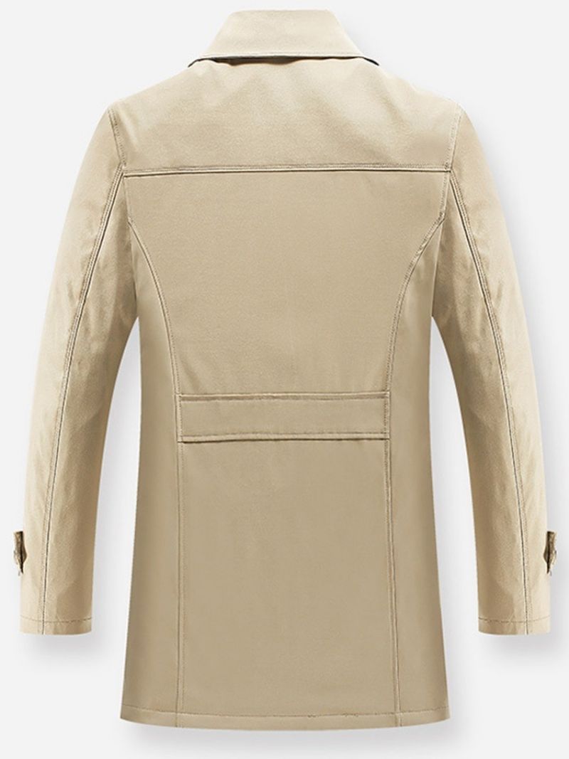 Button Standard Plain Thin Slim Trench Coat