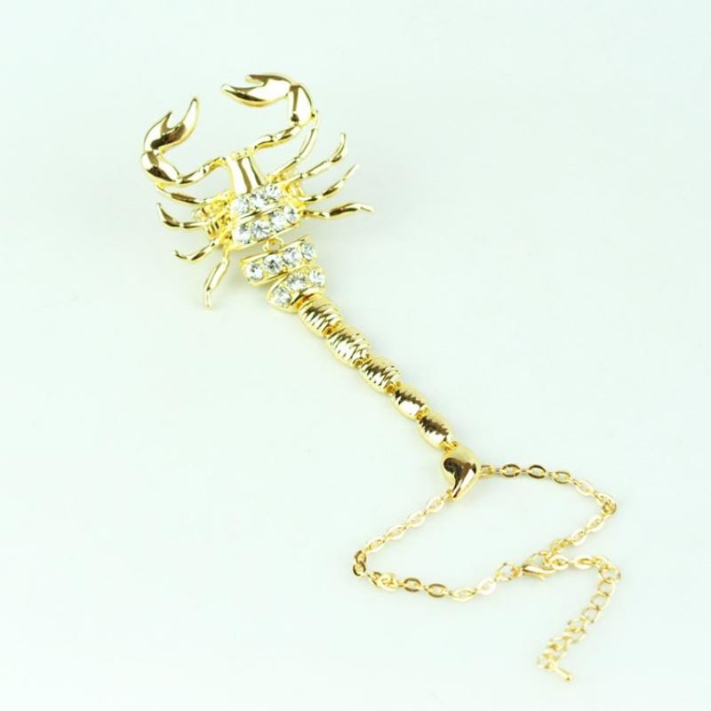 Scorpion Diamante Charm Náramek