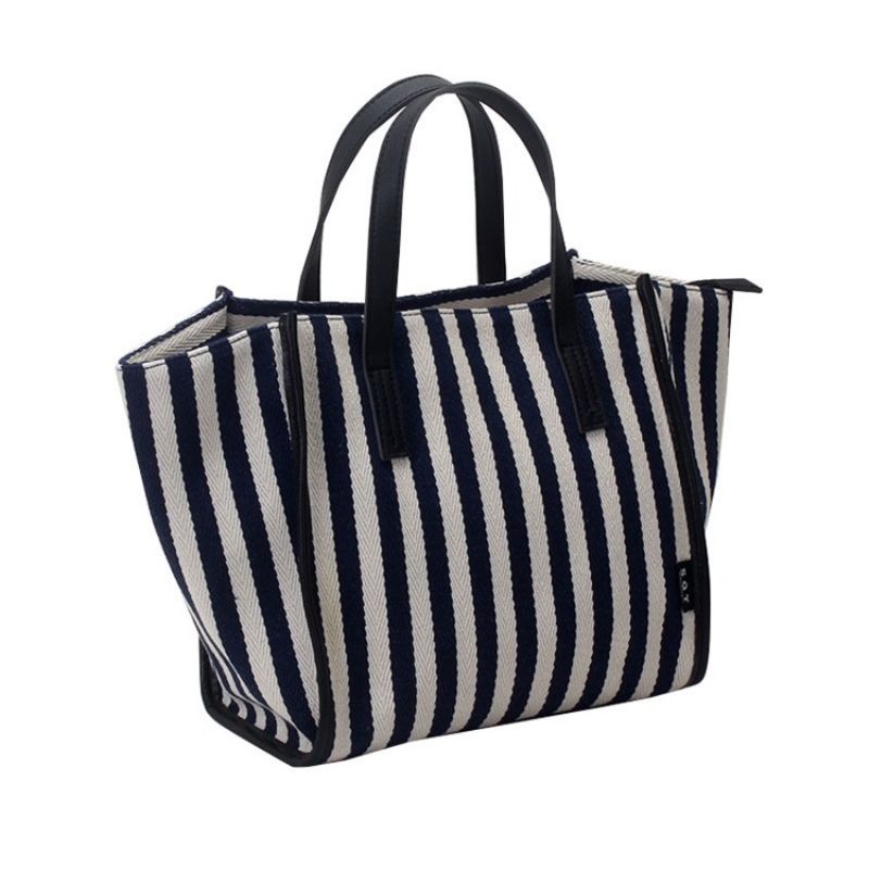 Plátěné Nitě Stripe Wing Tote Bag