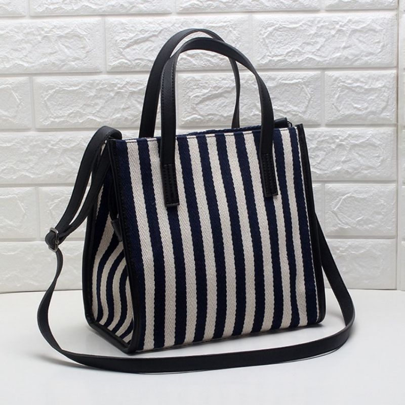 Plátěné Nitě Stripe Wing Tote Bag