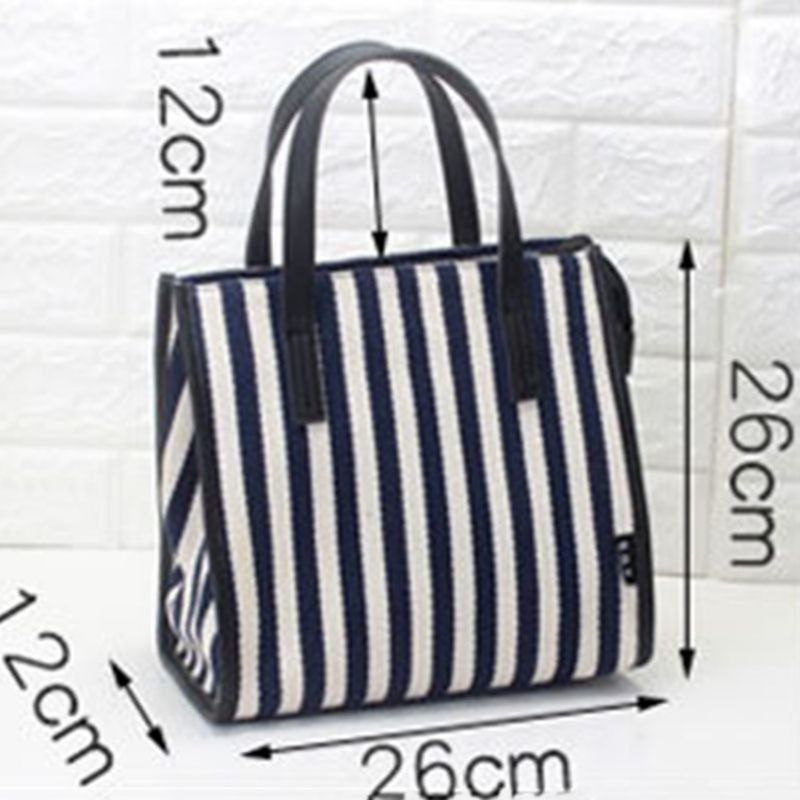 Plátěné Nitě Stripe Wing Tote Bag