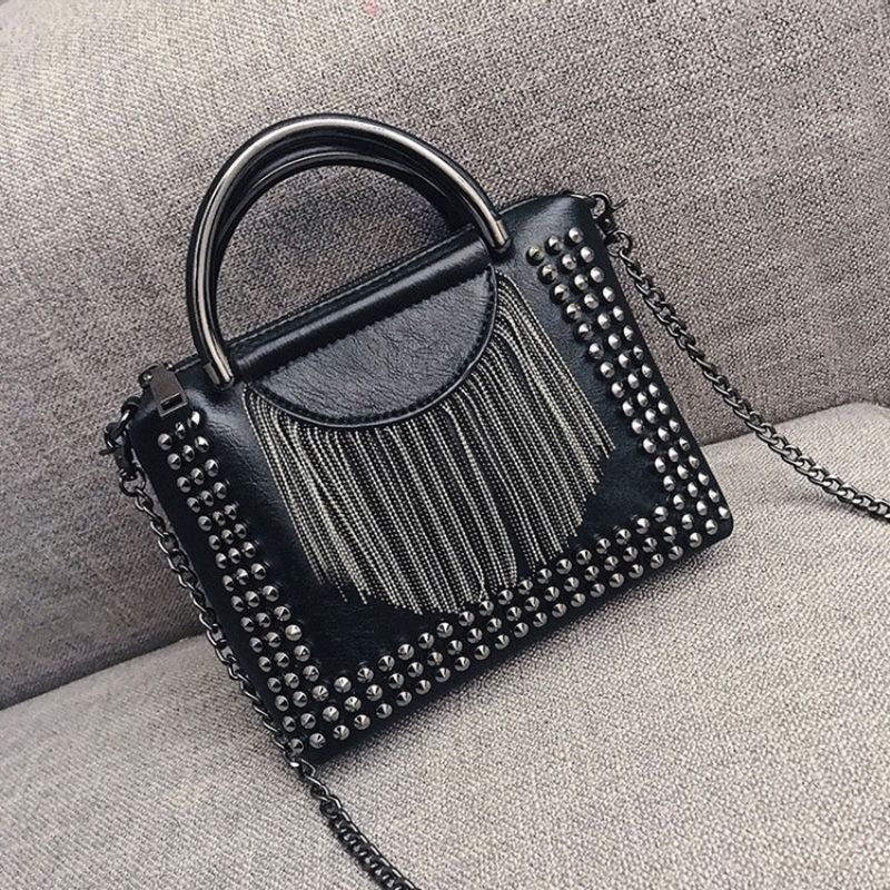 Rivet Pu Plain Rectangle Crossbody Kabelky