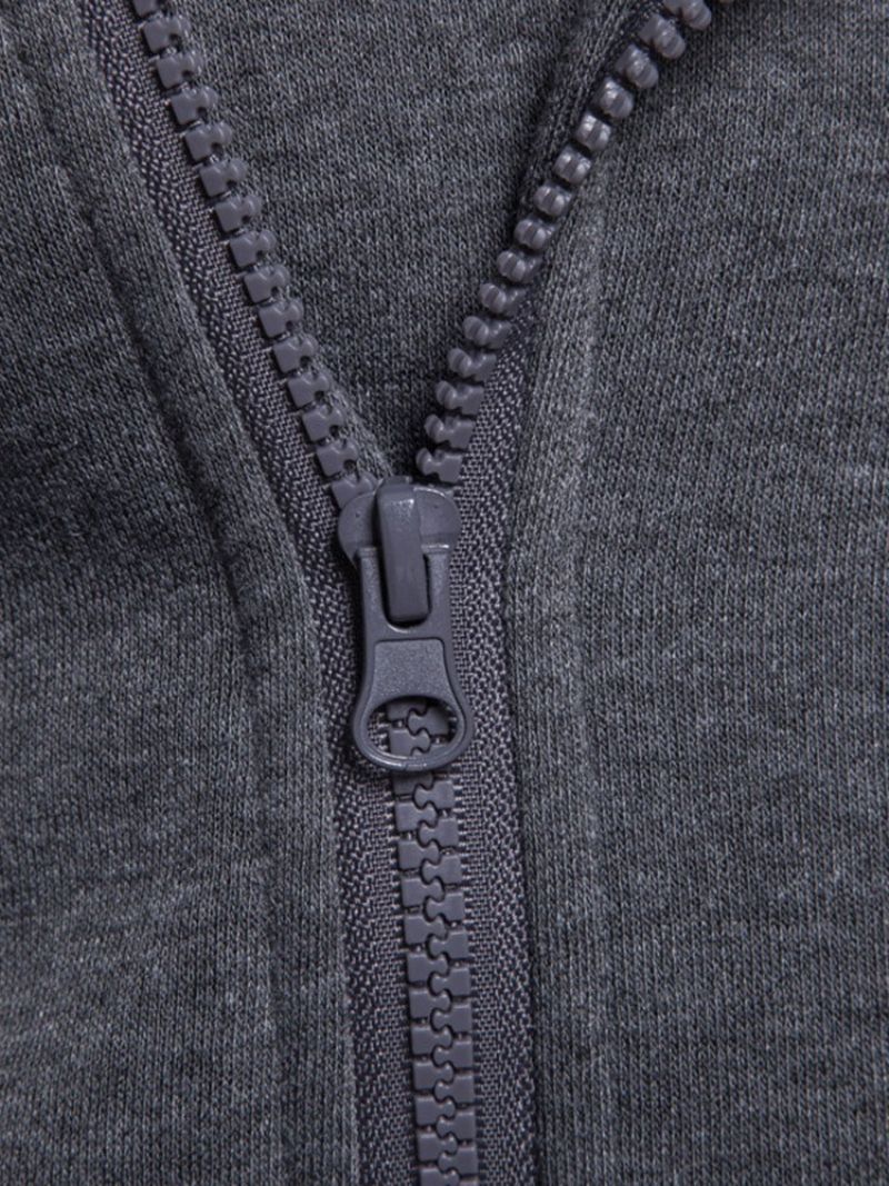 Pánské Mikiny Na Zip Cardigan Plain