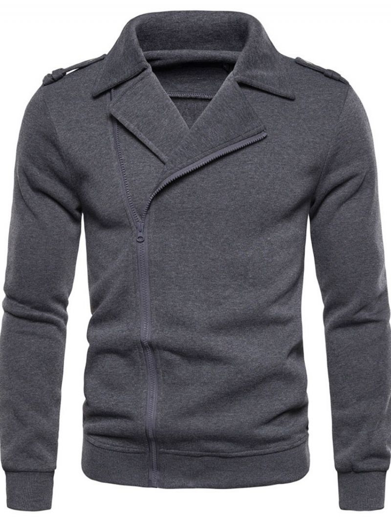 Pánské Mikiny Na Zip Cardigan Plain