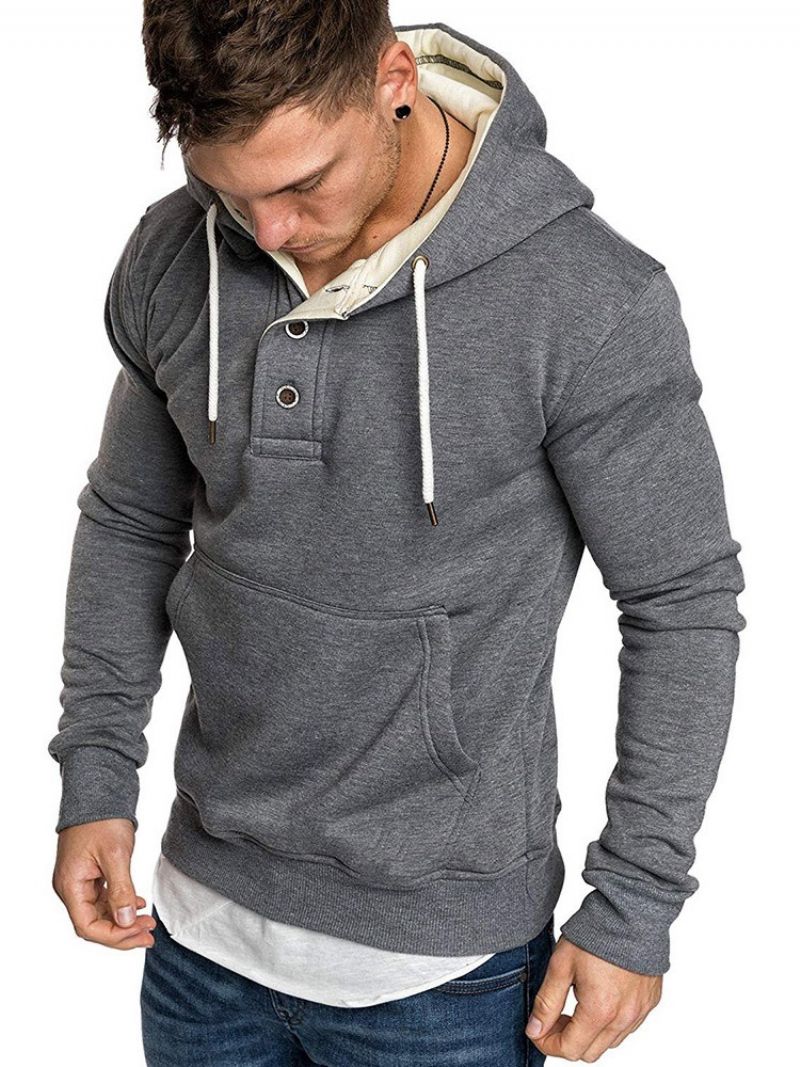 Pánské Mikiny Pro Volný Čas Fleece Plain Pullover