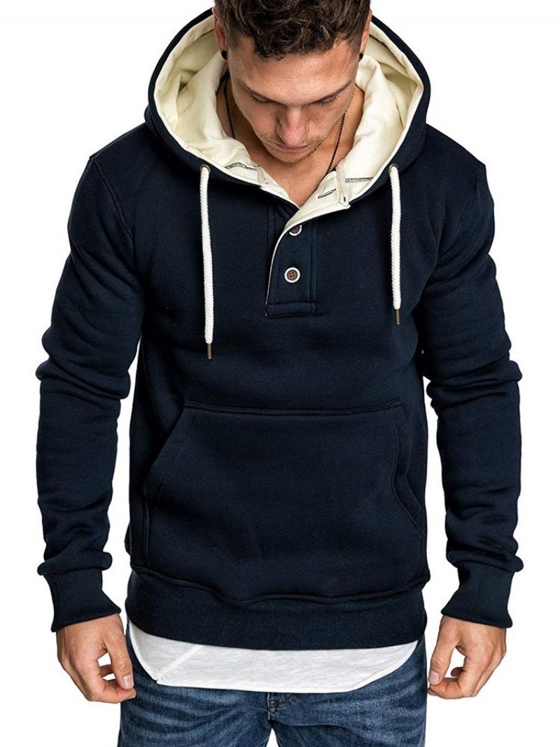 Pánské Mikiny Pro Volný Čas Fleece Plain Pullover