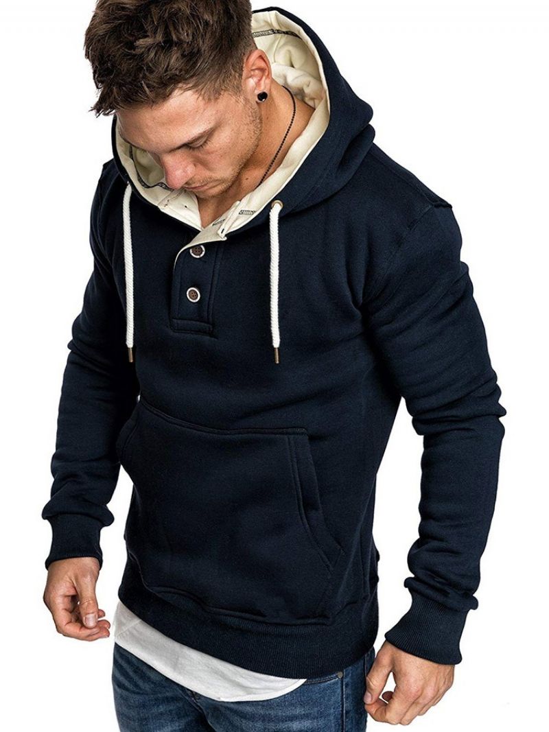 Pánské Mikiny Pro Volný Čas Fleece Plain Pullover