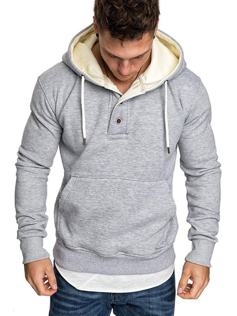 Pánské Mikiny Pro Volný Čas Fleece Plain Pullover