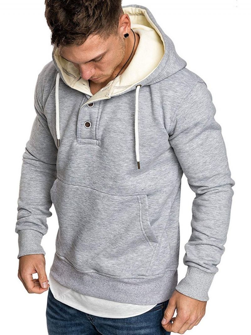 Pánské Mikiny Pro Volný Čas Fleece Plain Pullover