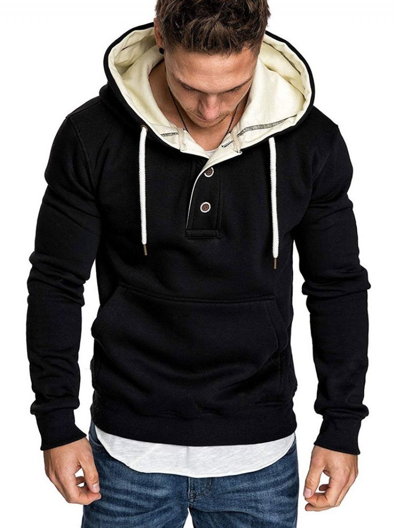 Pánské Mikiny Pro Volný Čas Fleece Plain Pullover