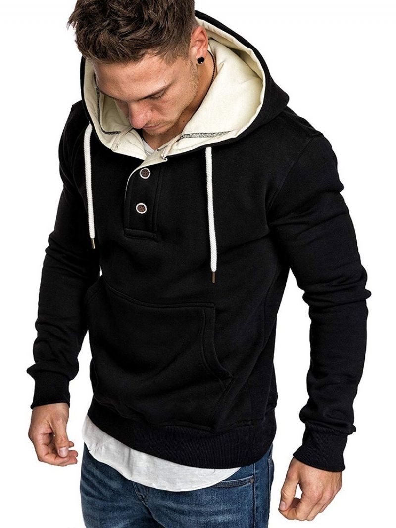 Pánské Mikiny Pro Volný Čas Fleece Plain Pullover