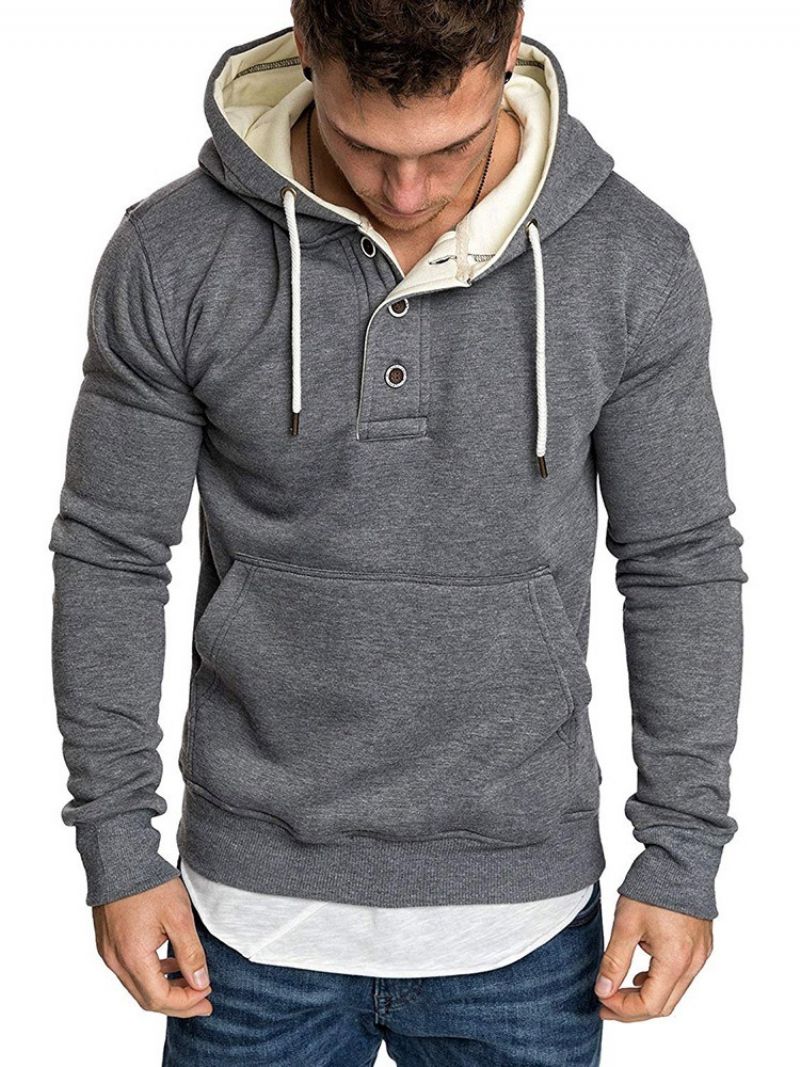 Pánské Mikiny Pro Volný Čas Fleece Plain Pullover