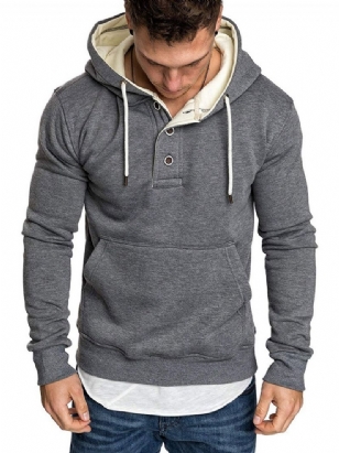 Pánské Mikiny Pro Volný Čas Fleece Plain Pullover