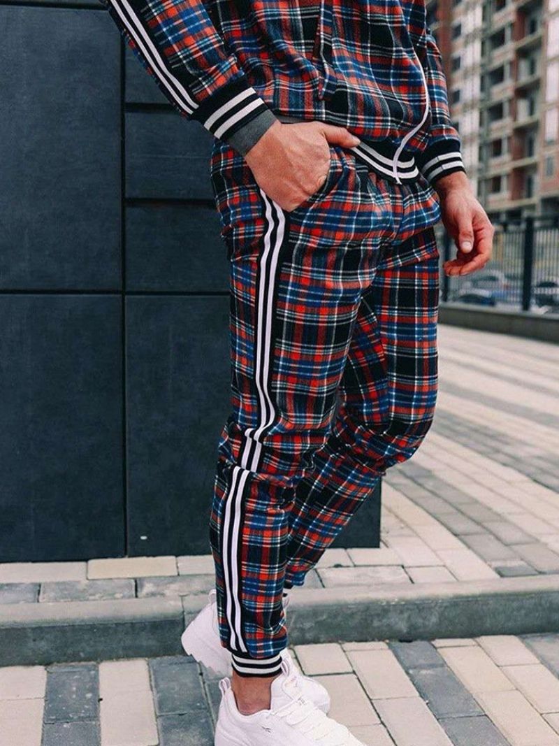 Kostkovaný Patchwork Ležérní Podzimní Outfit