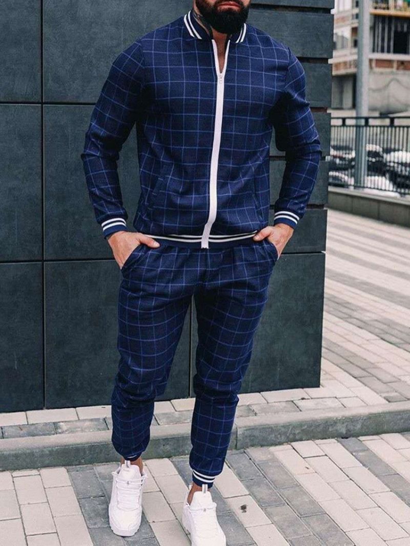 Kostkovaný Patchwork Ležérní Podzimní Outfit