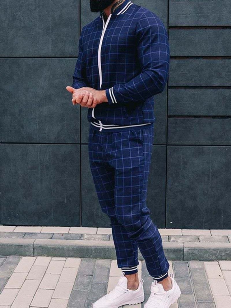 Kostkovaný Patchwork Ležérní Podzimní Outfit