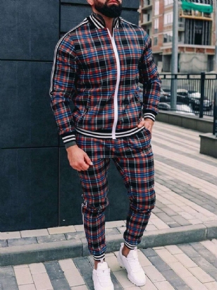 Kostkovaný Patchwork Ležérní Podzimní Outfit