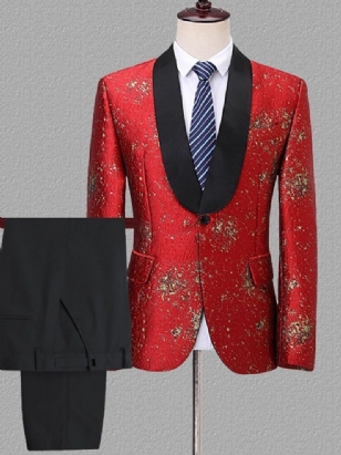 Pánský Společenský Oblek Blazer One Button