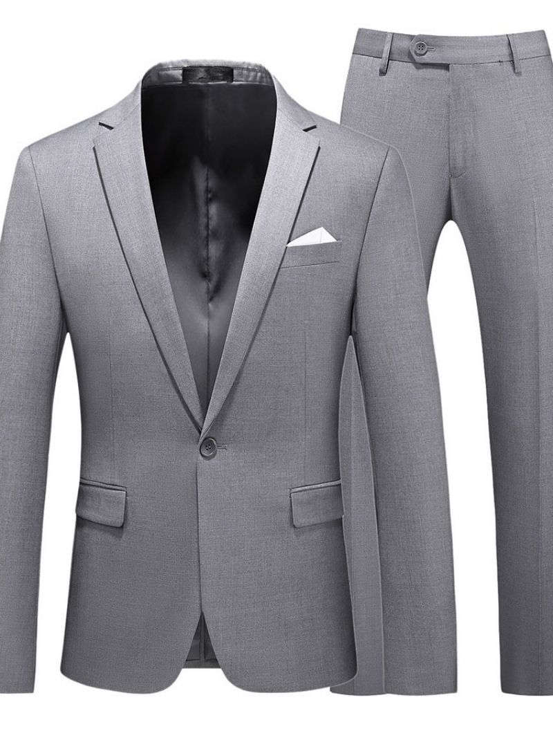 Pánský Společenský Oblek Plain Blazer One Button