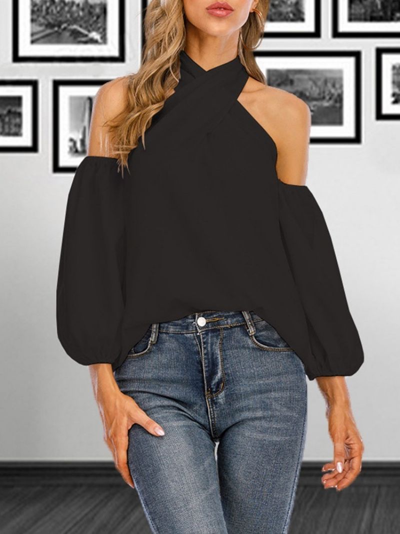 Dámská Halenka Hollow Plain Standard S Devíti Body Sleeve