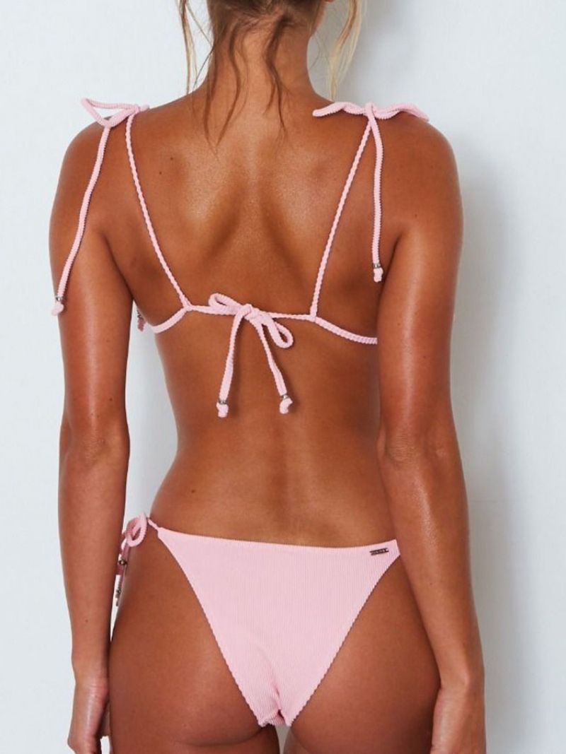 Bikini Set Plain Patchwork Swimwear