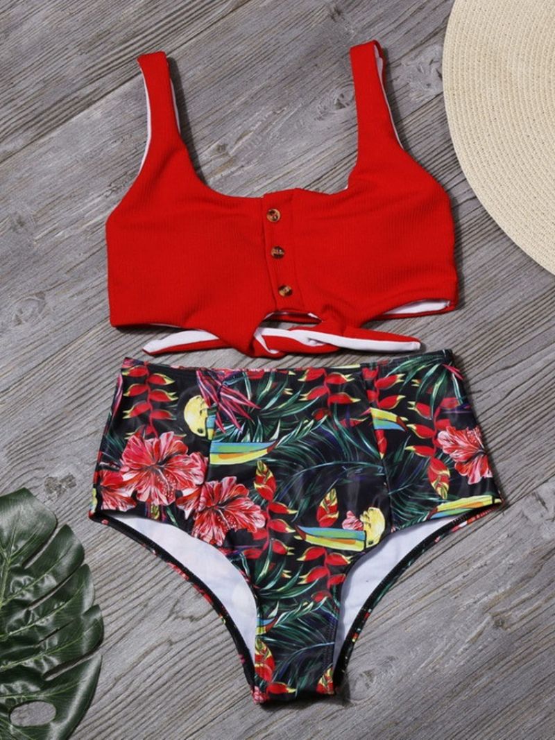 Bikini Set Sexy Květinové Dámské Plavky