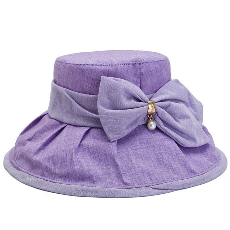 Bucket Hat Bowknot Fall Klobouky