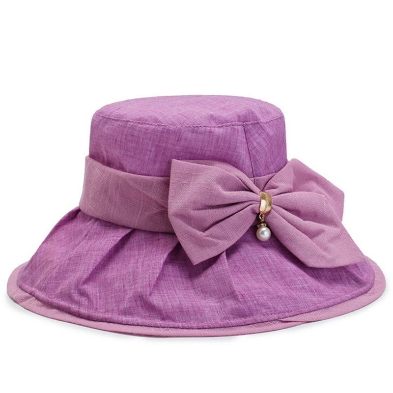 Bucket Hat Bowknot Fall Klobouky