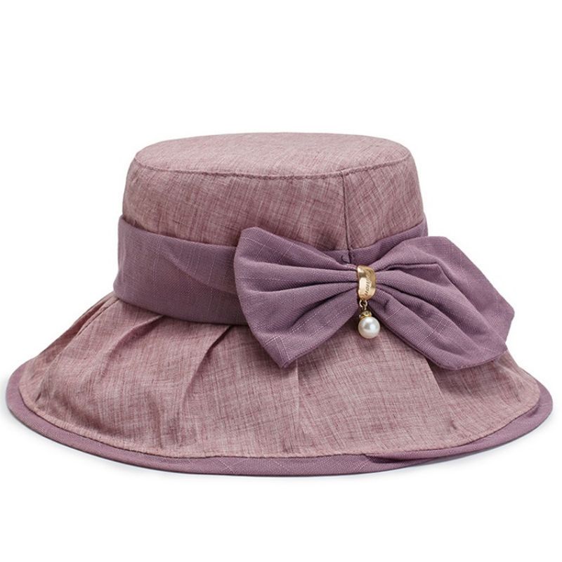 Bucket Hat Bowknot Fall Klobouky