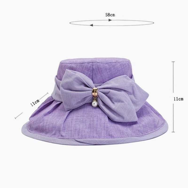 Bucket Hat Bowknot Fall Klobouky