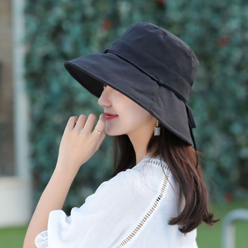 Korejský Bowknot Fall Plain Hat