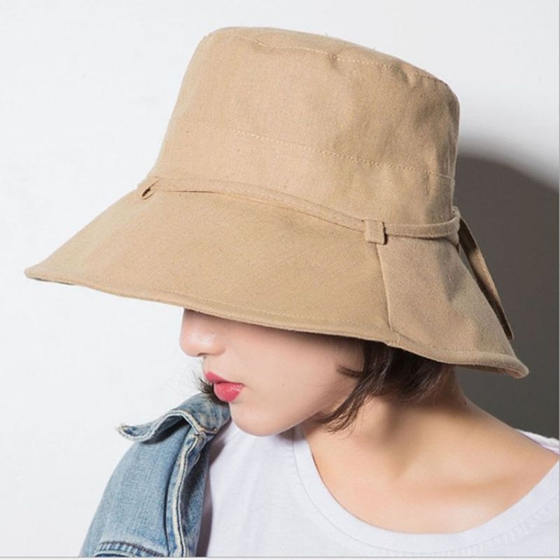 Korejský Bowknot Fall Plain Hat