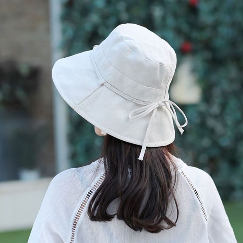 Korejský Bowknot Fall Plain Hat