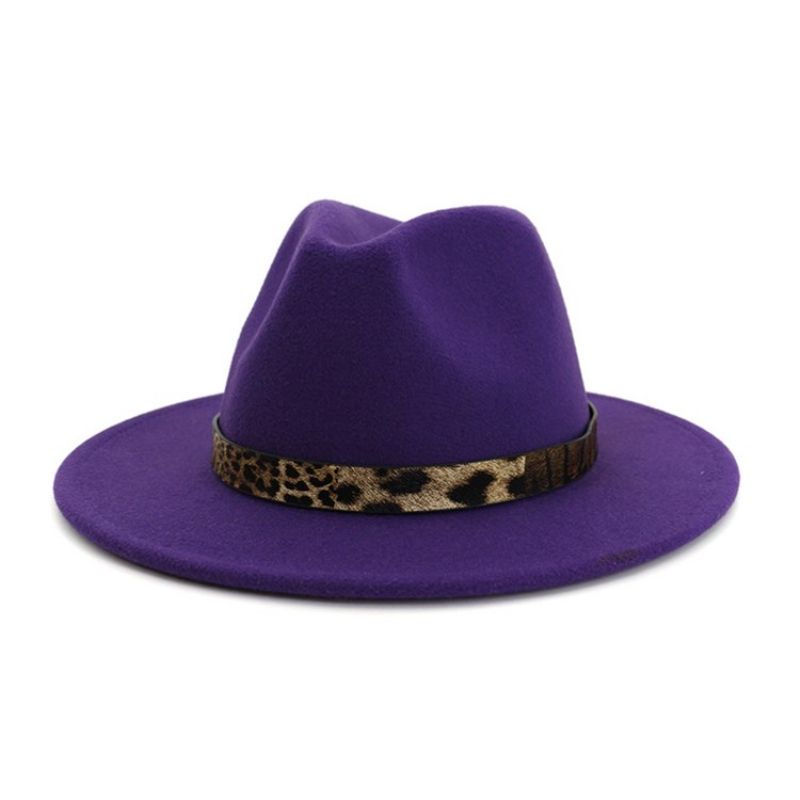 Zimní Čepice Fedora S Potiskem Leoparda