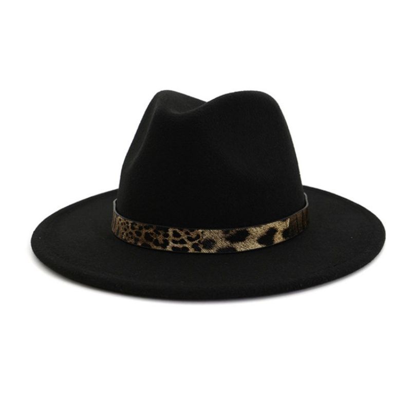 Zimní Čepice Fedora S Potiskem Leoparda