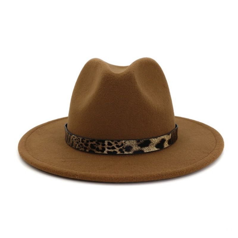 Zimní Čepice Fedora S Potiskem Leoparda