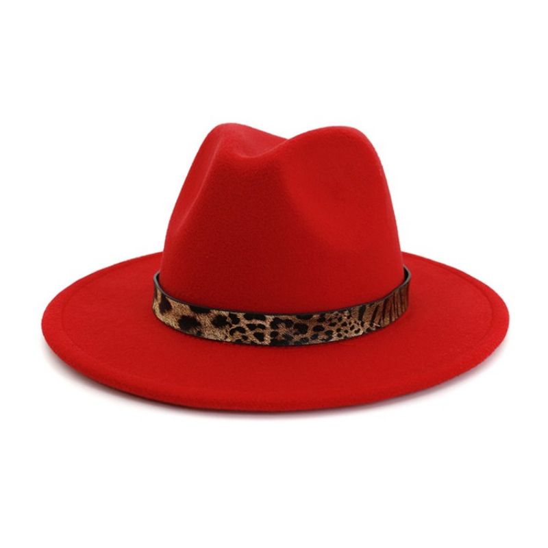 Zimní Čepice Fedora S Potiskem Leoparda