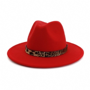 Zimní Čepice Fedora S Potiskem Leoparda