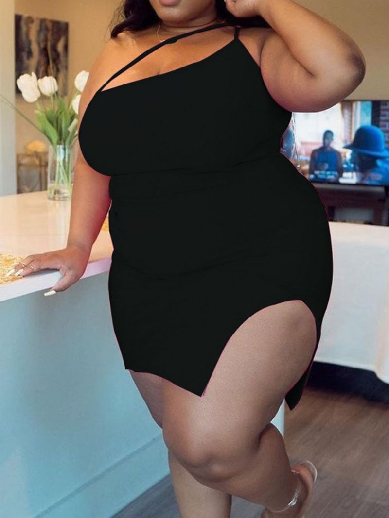 Bodycon Šaty Bez Rukávů Nad Kolena Větší Velikosti