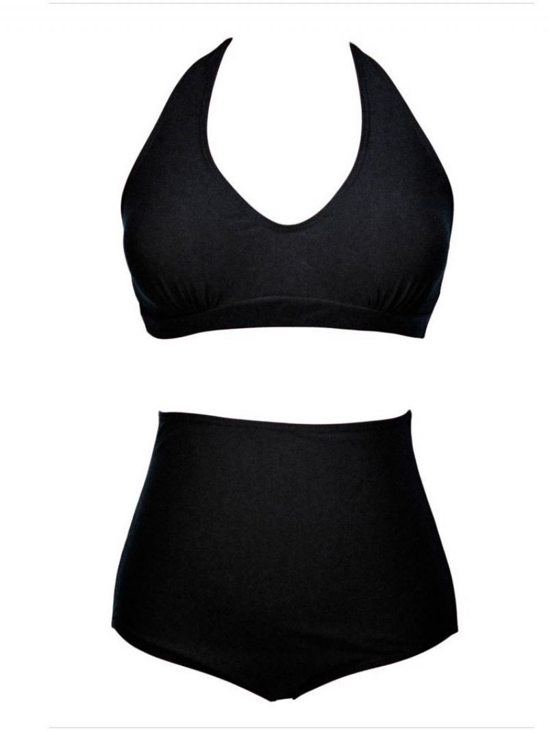 Tankini Set Obyčejné Šněrovací Elastické Plavky