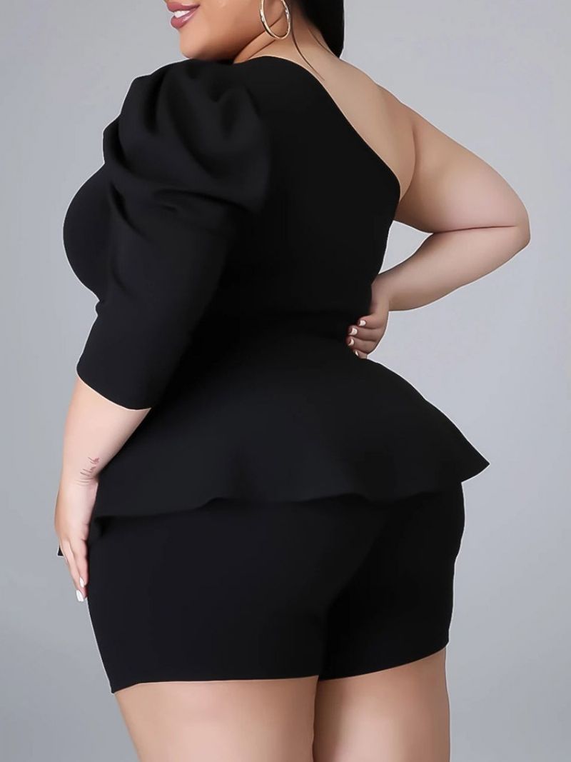 Tričko Plain Office Lady Straight Dvoudílné Dámské Soupravy Kraťasy Soupravy Plus Size