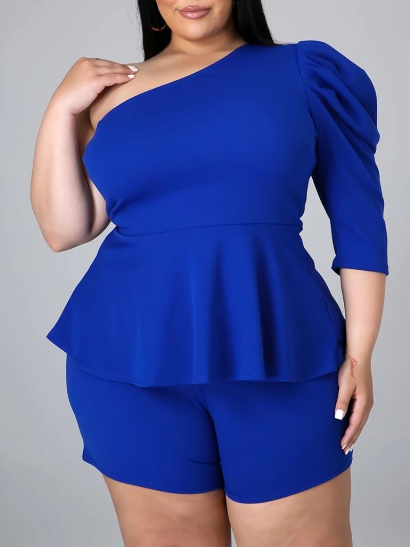 Tričko Plain Office Lady Straight Dvoudílné Dámské Soupravy Kraťasy Soupravy Plus Size