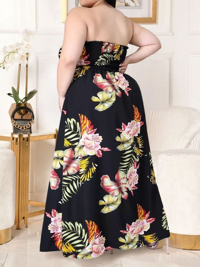 Šortky Floral Backless Dámské Slim Kombinézy Plus Size