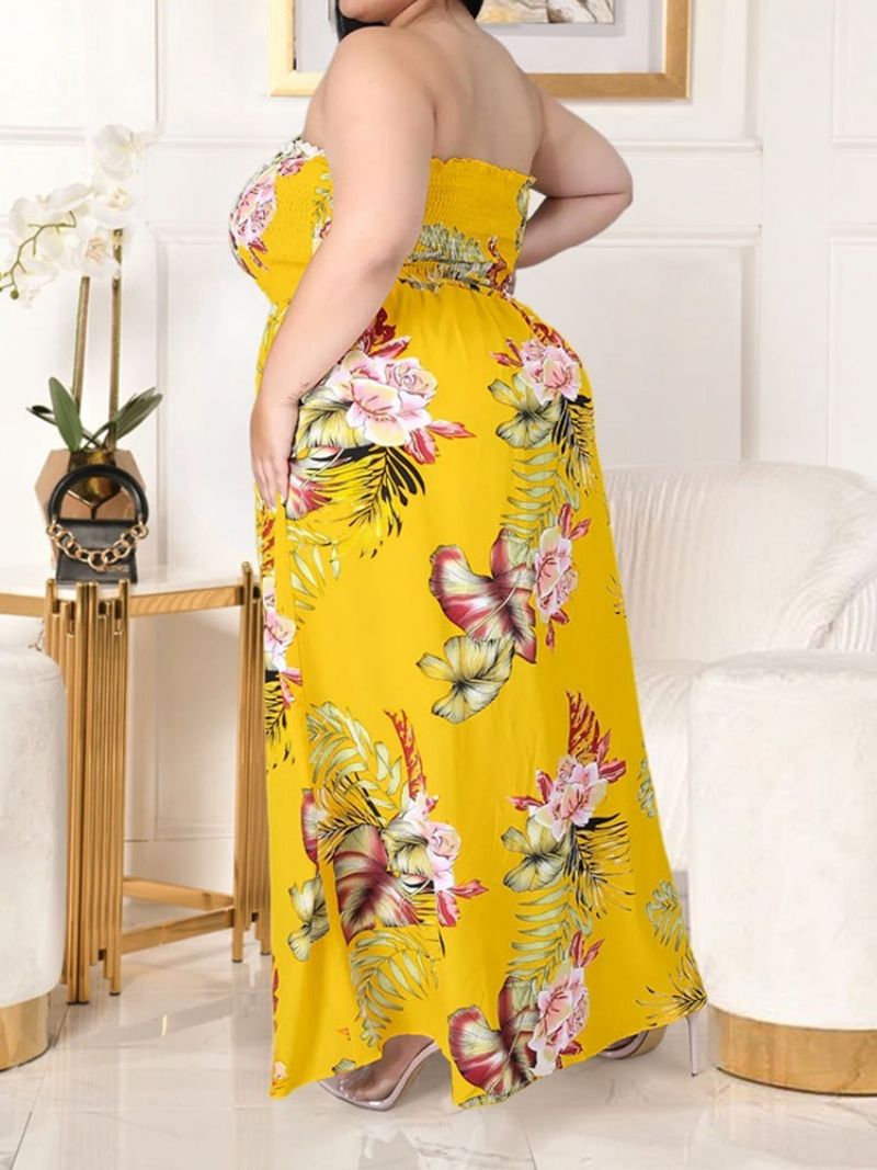 Šortky Floral Backless Dámské Slim Kombinézy Plus Size