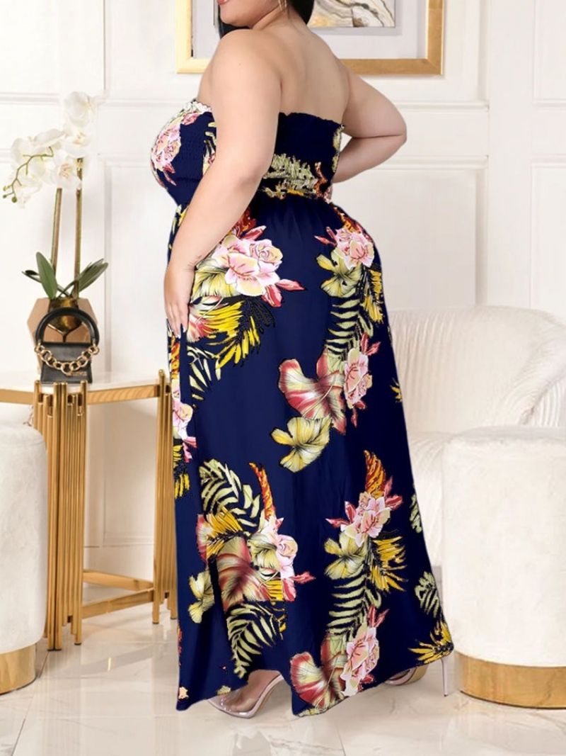 Šortky Floral Backless Dámské Slim Kombinézy Plus Size