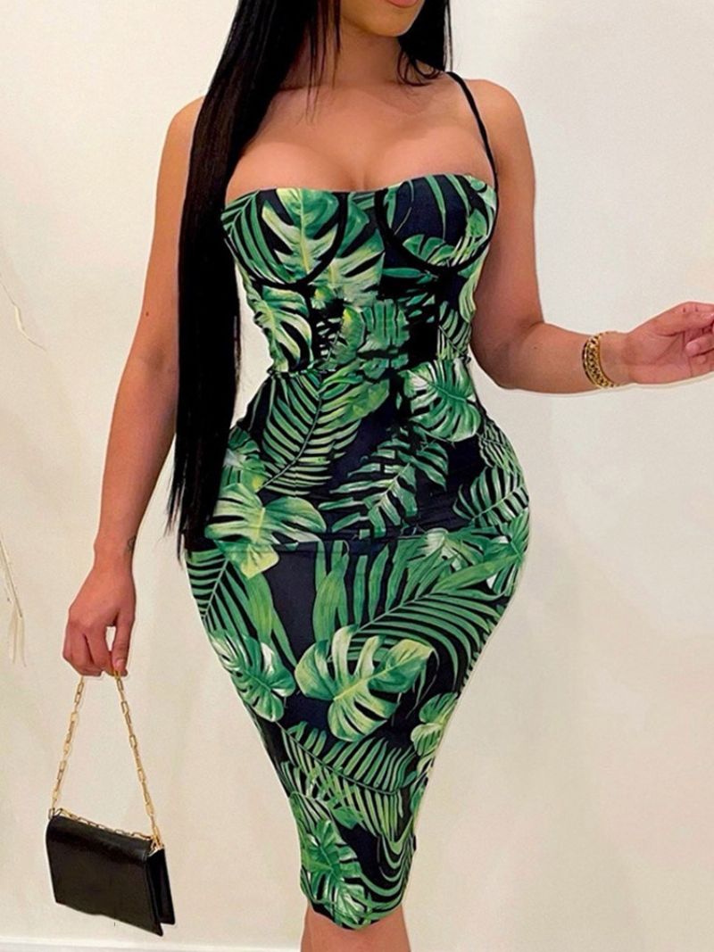 Průhledný Svetr Do Půli Lýtek S Květinovými Bodycon Šaty