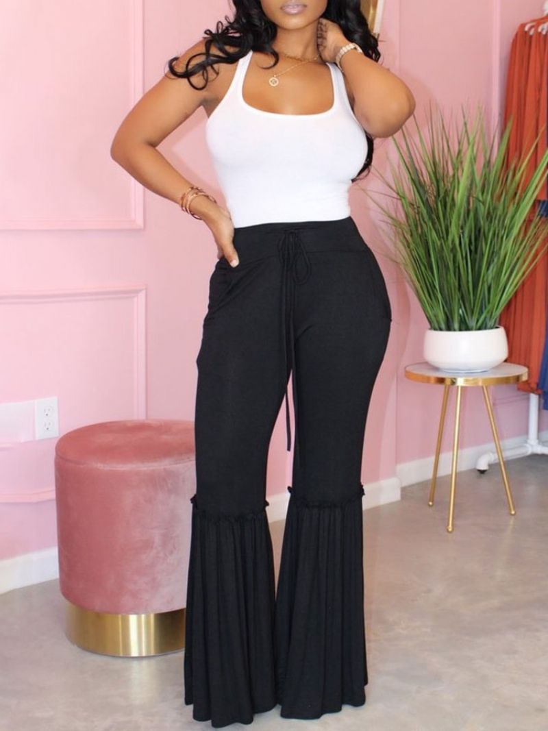 Dámské Dvoudílné Sady Kalhot Colour Block Western Bellbottoms