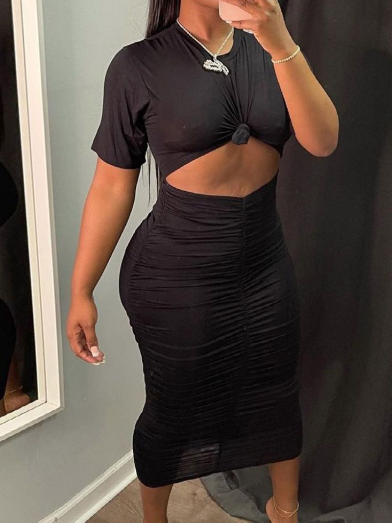 Sexy Trička S Kulatým Výstřihem Bodycon Dvoudílné Sady Dámská Sukně