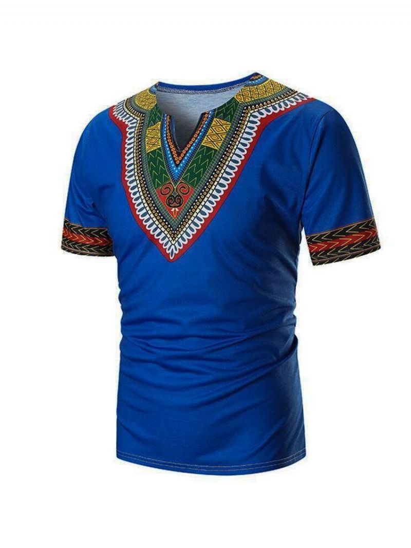 African Fashion Dashiki Etnické Pánské Tričko S Krátkým Rukávem