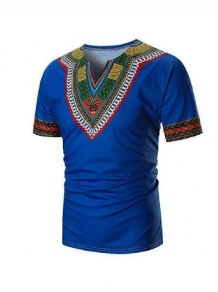 African Fashion Dashiki Etnické Pánské Tričko S Krátkým Rukávem